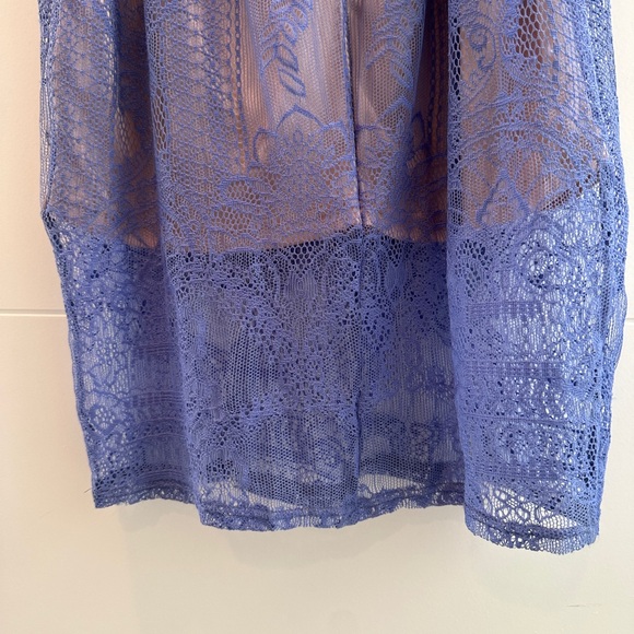 Charlotte Russe Purple Lace Bodycon Midi Dress Cutout Spaghetti Strap | Size M - Picture 10 of 13